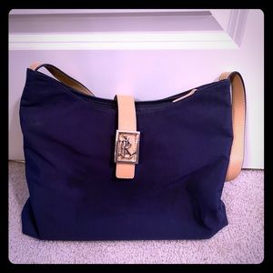Lauren by Ralph Lauren Navy Microfiber Purse